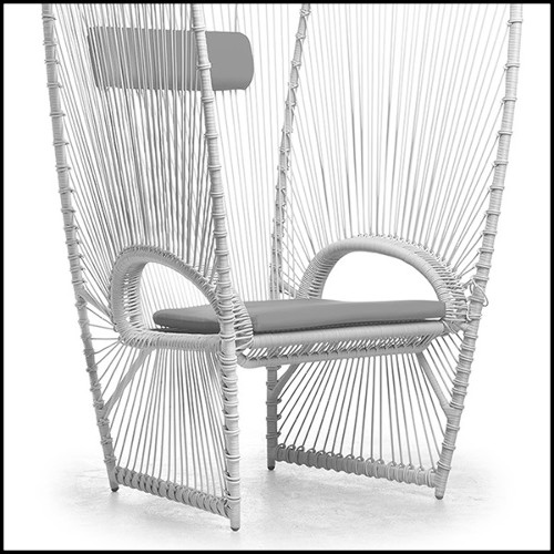 Chaise avec structure en aluminium et en polyéthylène indoor-outddor 178-Butterfly