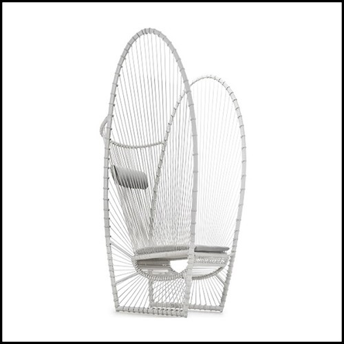 Chair with aluminium frame and with polyethylene Indoor-outdoor use178-Butterfly