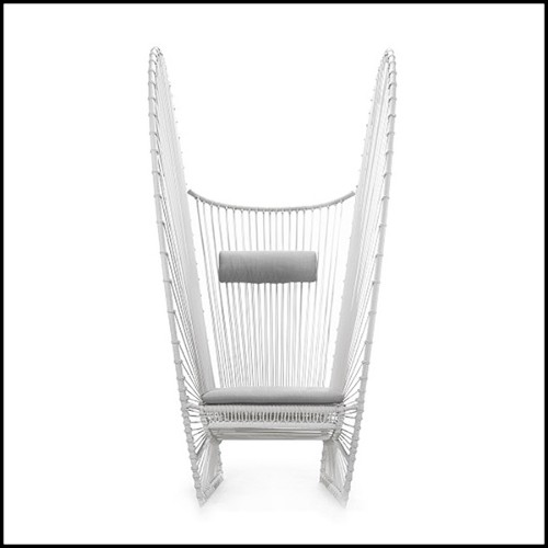 Chair with aluminium frame and with polyethylene Indoor-outdoor use178-Butterfly