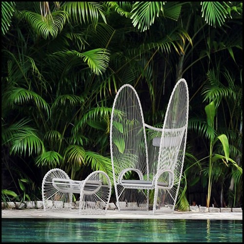 Chair with aluminium frame and with polyethylene Indoor-outdoor use178-Butterfly