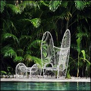 Chair with aluminium frame and with polyethylene Indoor-outdoor use178-Butterfly