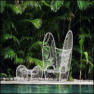 Chaise avec structure en aluminium et en polyéthylène indoor-outddor 178-Butterfly