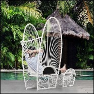 Chaise avec structure en aluminium et en polyéthylène indoor-outddor 178-Butterfly