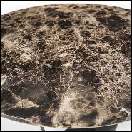 Coffee table with base structure in lacquered iron with emperador dark marble top 154-Jay Marble