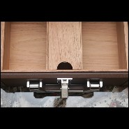 Mallette couverte avec cuir de vachette brun foncé 186-Luxury Cuban Brown