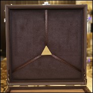 Mallette couverte avec cuir de vachette brun foncé 186-Luxury Cuban Brown