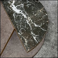 Coffee table with down-top wooden structure and half up-top covered with genuine leather 150-Pac