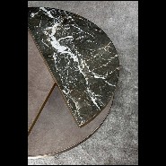 Coffee table with down-top wooden structure and half up-top covered with genuine leather 150-Pac