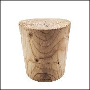 Stool in solid natural aromatic cedar wood 154-Fuga
