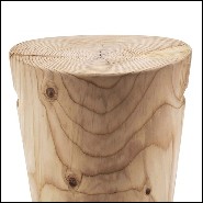 Tabouret en cèdre massif naturel fabriqué dans un bloc de cèdre massif 154-Fuga
