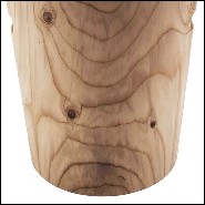 Stool in solid natural aromatic cedar wood 154-Fuga