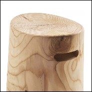 Tabouret en cèdre massif naturel fabriqué dans un bloc de cèdre massif 154-Fuga