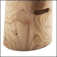 Stool in solid natural aromatic cedar wood 154-Fuga