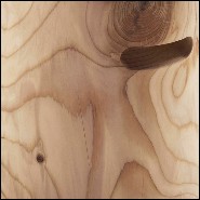 Tabouret en cèdre massif naturel fabriqué dans un bloc de cèdre massif 154-Fuga