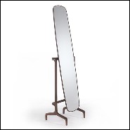 Miroir avec cadre et structure en noyer massif avec miroir amovible en verre 163-Portrait Walnut