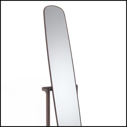 Mirror in solid handcrafted walnut wood with removable mirror glass 163-Portrait Walnut