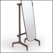 Miroir avec cadre et structure en noyer massif avec miroir amovible en verre 163-Portrait Walnut
