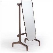 Mirror in solid handcrafted walnut wood with removable mirror glass 163-Portrait Walnut