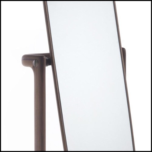 Mirror in solid handcrafted walnut wood with removable mirror glass 163-Portrait Walnut