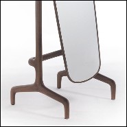 Miroir avec cadre et structure en noyer massif avec miroir amovible en verre 163-Portrait Walnut