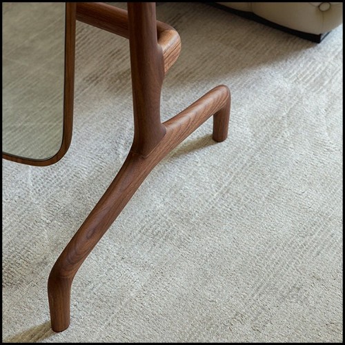 Miroir avec cadre et structure en noyer massif avec miroir amovible en verre 163-Portrait Walnut