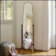 Miroir avec cadre et structure en noyer massif avec miroir amovible en verre 163-Portrait Walnut