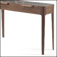 Console avec structure en noyer massif et avec plateau en marbre italien emperador 162-Escape