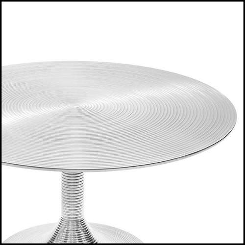 Table basse en aluminium cerclé finition nickel 162-Alu nickel