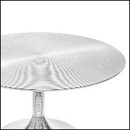 Coffee table in nickel circled aluminium 162-Alu Nickel
