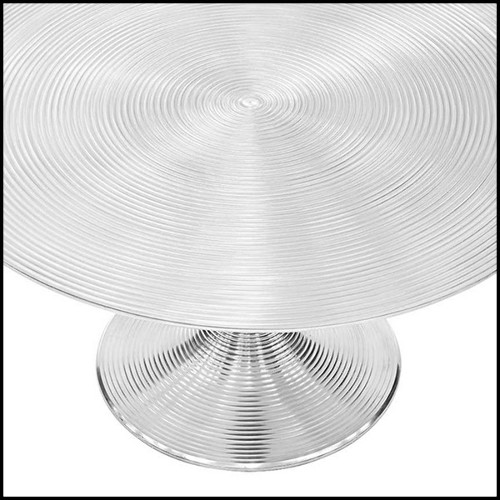 Table basse en aluminium cerclé finition nickel 162-Alu nickel