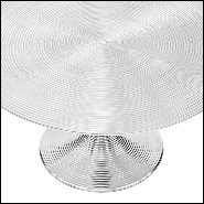 Coffee table in nickel circled aluminium 162-Alu Nickel