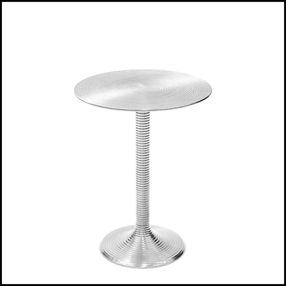 Side table in gilded circled aluminium 162-Alu Nickel