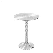 Side table in gilded circled aluminium 162-Alu Nickel