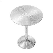 Table d'appoint en aluminium cerclé finition nickel 162-Alu Nickel