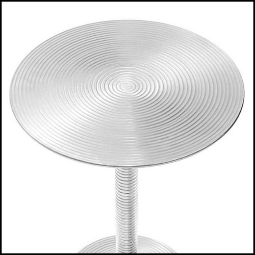 Side table in gilded circled aluminium 162-Alu Nickel