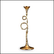 Candleholders in 24 karats plated 172-Bamboo set of 2