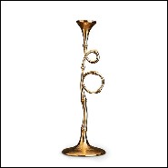 Candleholders in 24 karats plated 172-Bamboo set of 2