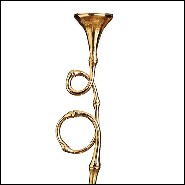 Candleholders in 24 karats plated 172-Bamboo set of 2