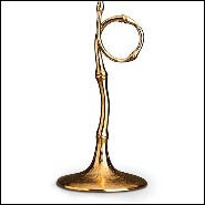 Candleholders in 24 karats plated 172-Bamboo set of 2