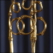 Candleholders in 24 karats plated 172-Bamboo set of 2