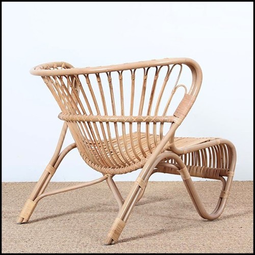 Armchair handmade in Manau rattan 41-Roxy