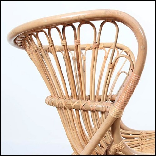 Armchair handmade in Manau rattan 41-Roxy