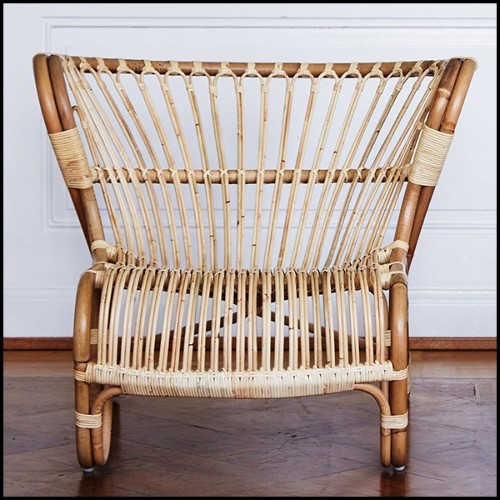 Armchair handmade in Manau rattan 41-Roxy