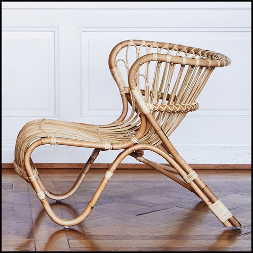 Armchair handmade in Manau rattan 41-Roxy