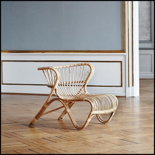 Armchair handmade in Manau rattan 41-Roxy