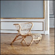 Armchair handmade in Manau rattan 41-Roxy