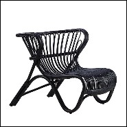 Armchair handmade in Manau rattan 41-Roxy Black