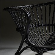 Armchair handmade in Manau rattan 41-Roxy Black