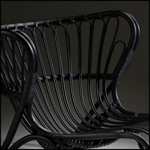 Armchair handmade in Manau rattan 41-Roxy Black
