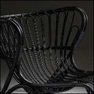 Armchair handmade in Manau rattan 41-Roxy Black